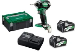 HiKOKI WH36DCWRZ 36V Li-Ion Accu Slagschroevendraaier Set (2x 2,5Ah) In HSC - 215Nm - Koolborstelloos